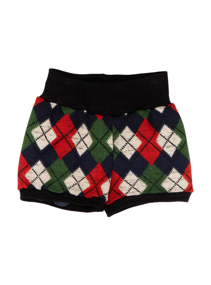 argyle-knit-shorts-cd512 / Green