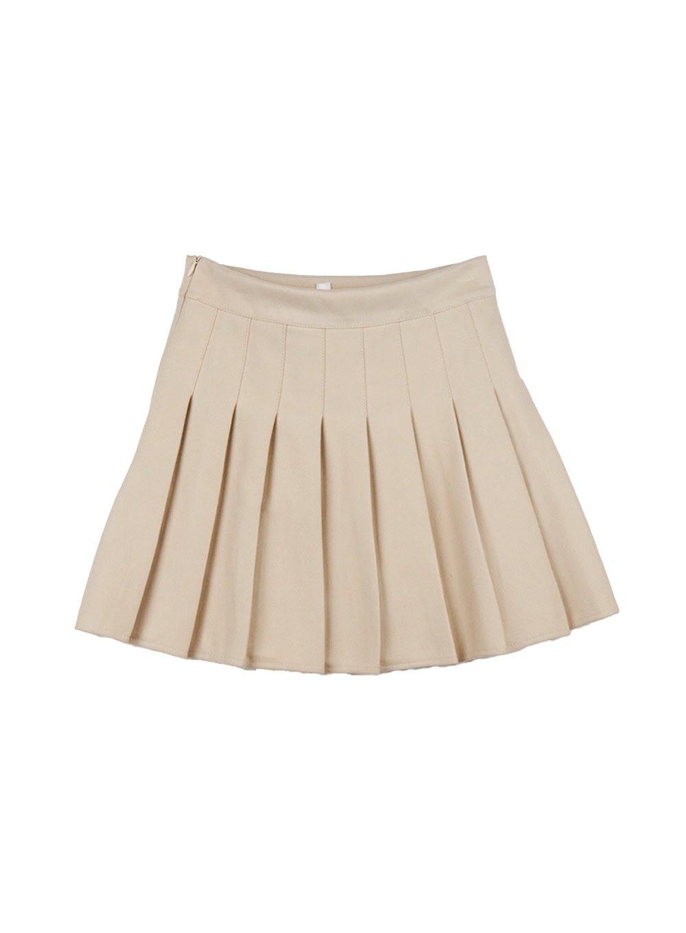 classic-pleated-skirt-cj501 / Light beige