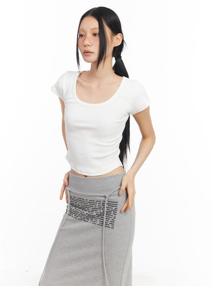 essential-u-neck-crop-tee-cy528 / White