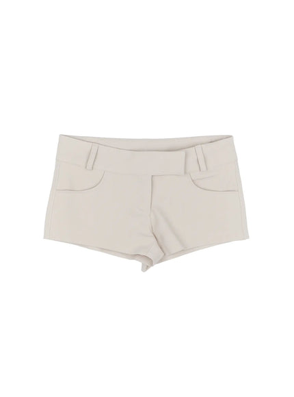 chic-low-rise-shorts-cg501 / Light beige