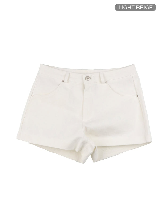 high-waisted-shorts-cy408 / Light beige