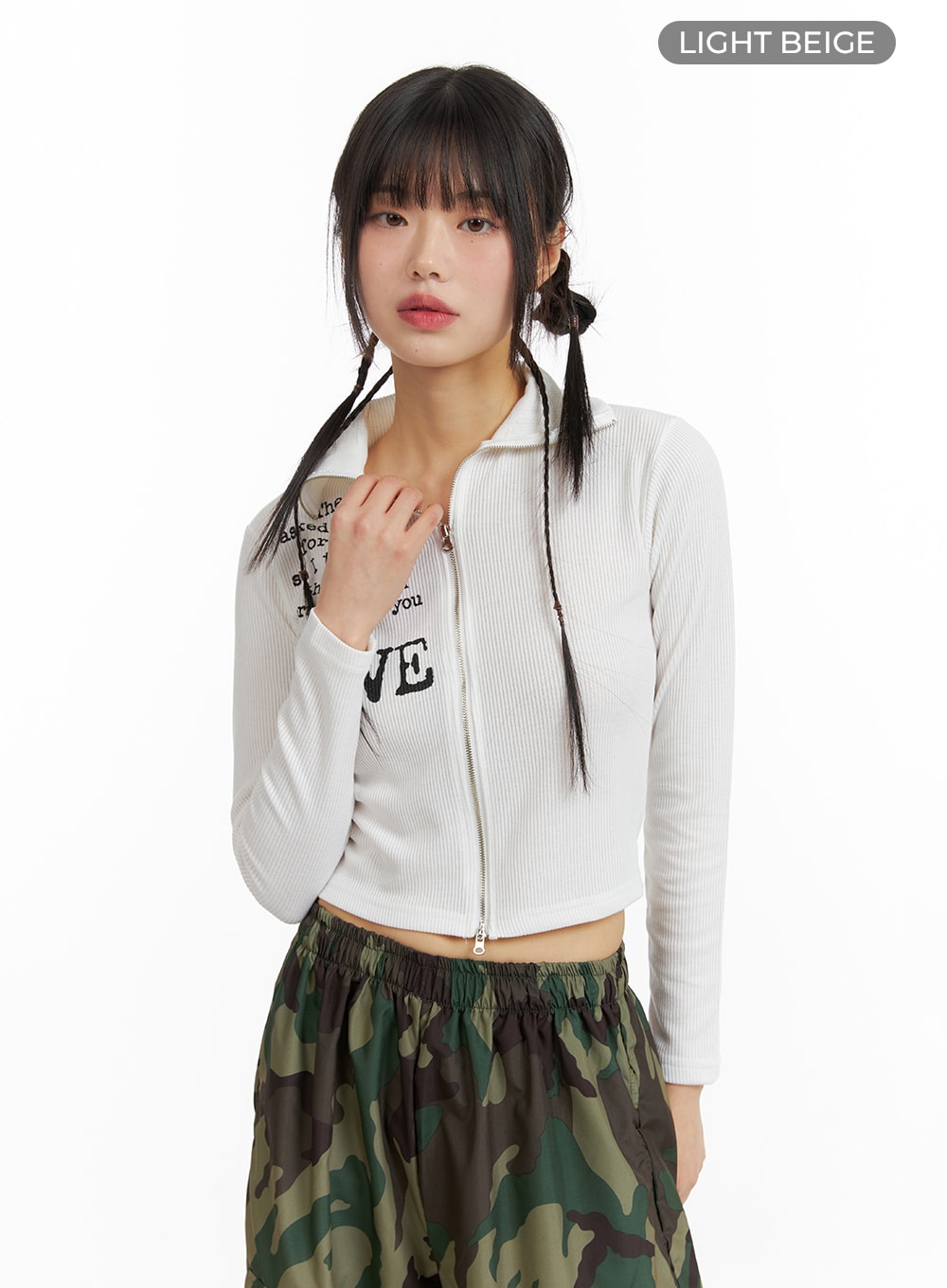 Acubi Crop Zip-Up Jacket CF423 - Acubi style | LEWKIN