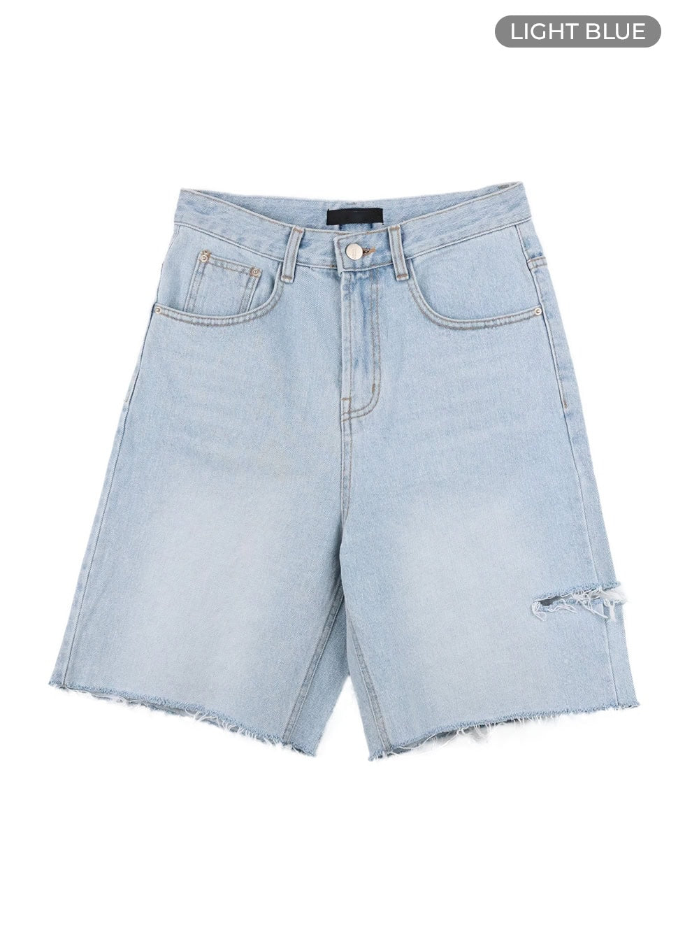 Straight Leg Jorts CY408 in Light blue, size L