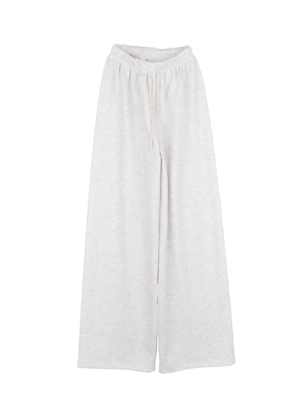 warm-fleece-wide-sweatpants-cn518 / Light gray