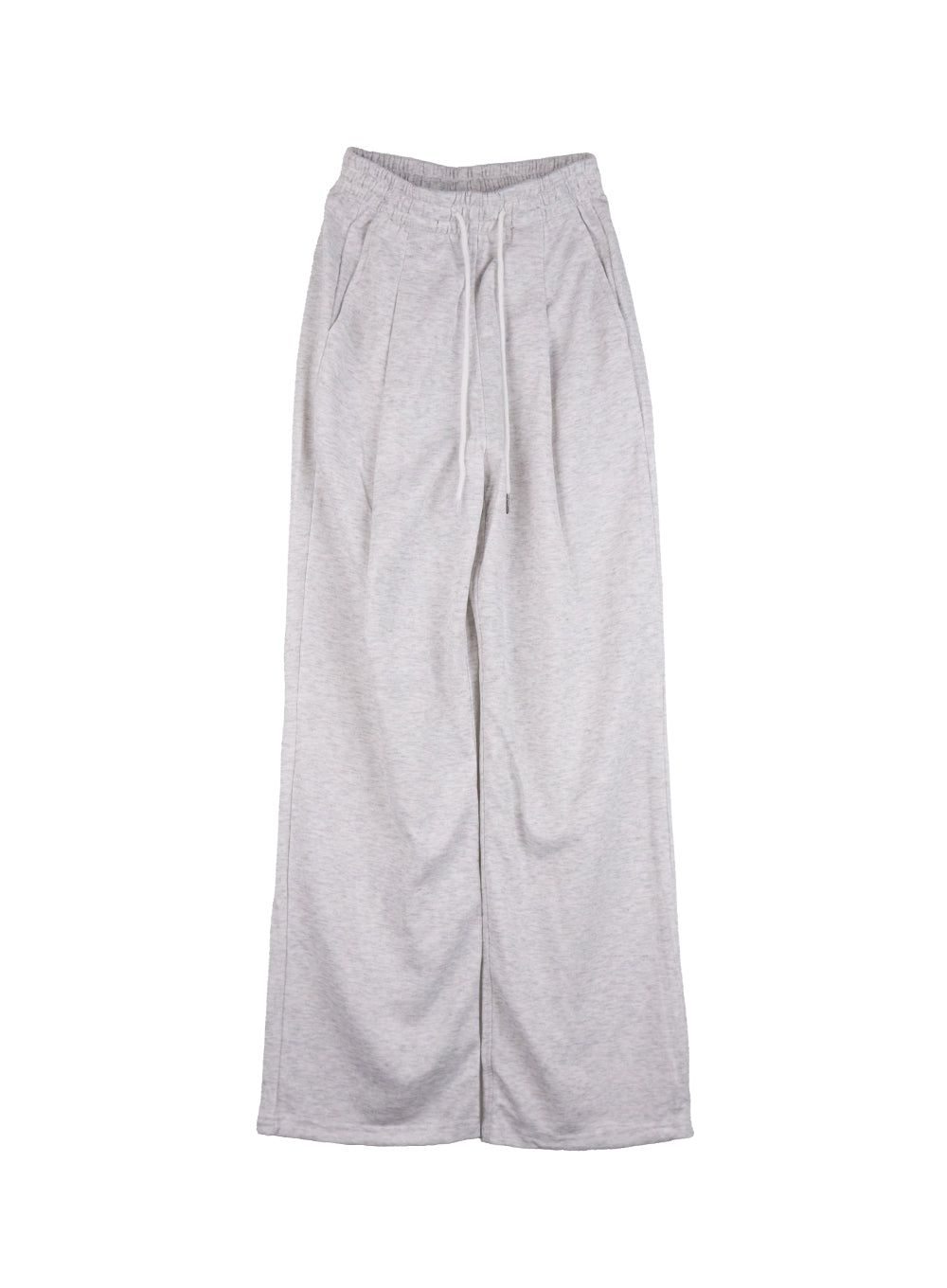 pintuck-straight-leg-sweatpants-cj528 / Light gray