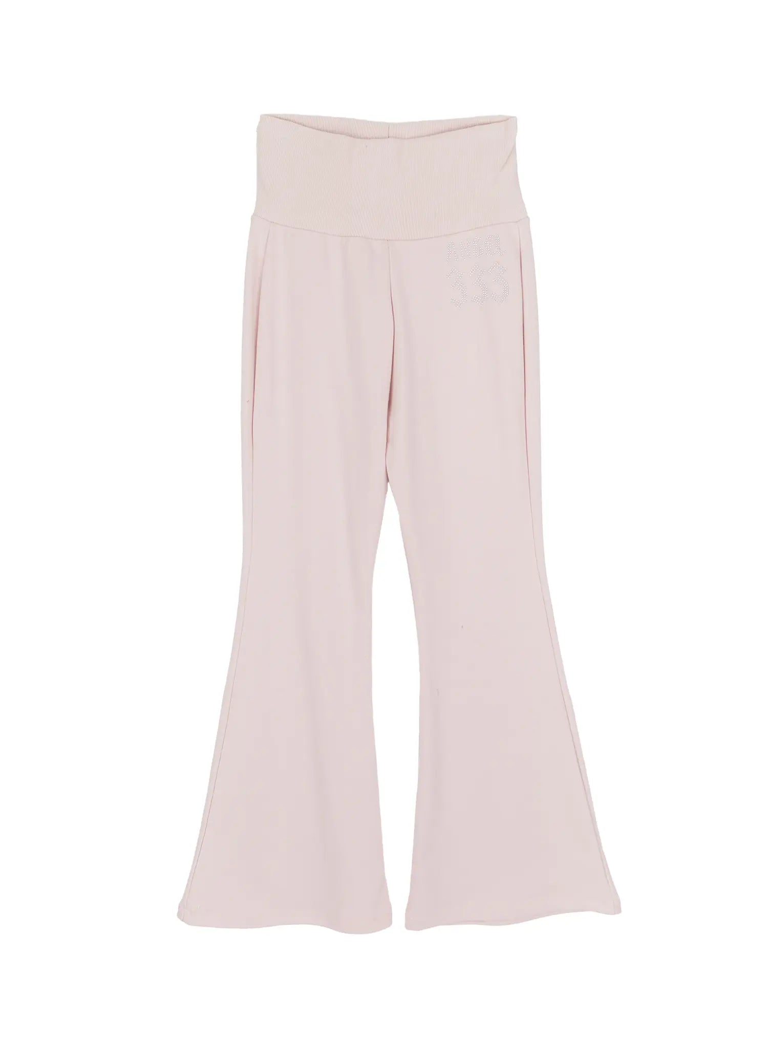 angelic-studded-bootcut-leggings-cm517 / Light pink