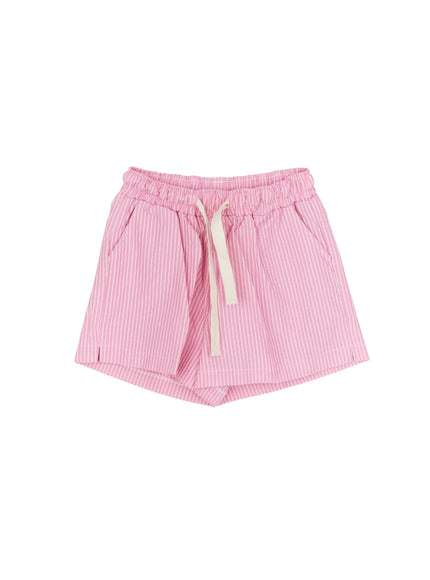 striped-drawstring-shorts-ca509 / Pink