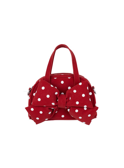 polka-dot-bow-tote-bag-cy515 / Red