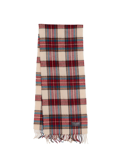 casual-checkered-scarf-cn510 / Red