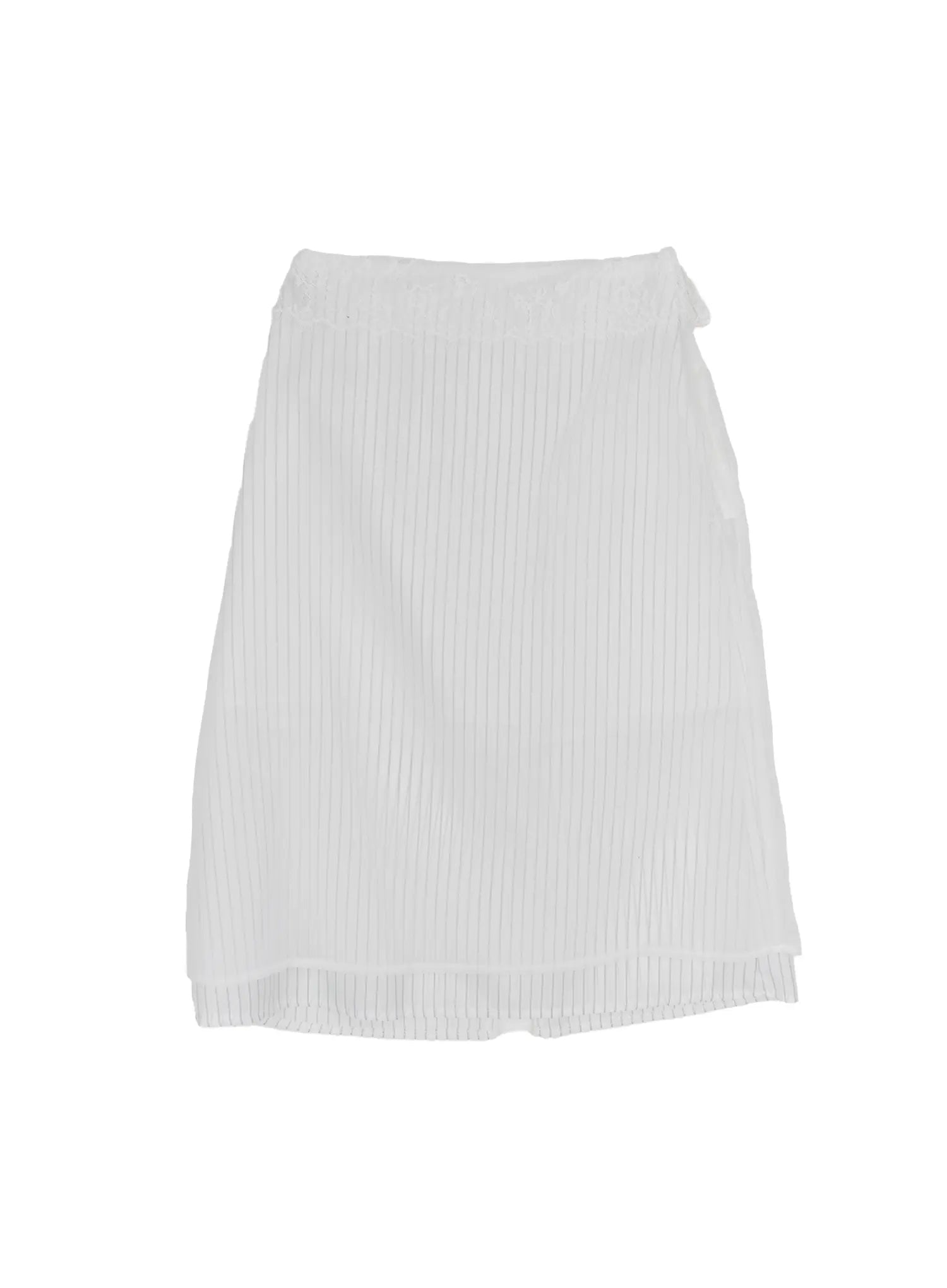 layered-sheer-midi-skirt-cm516 / White