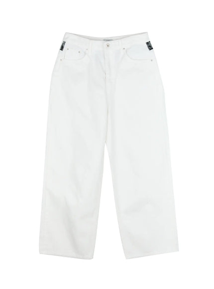 graphic-wide-cotton-pants-cc1109 / White