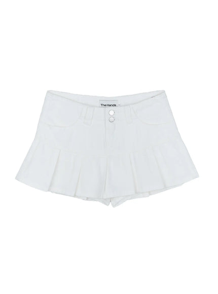 pleated-mini-skirt-cg501 / White