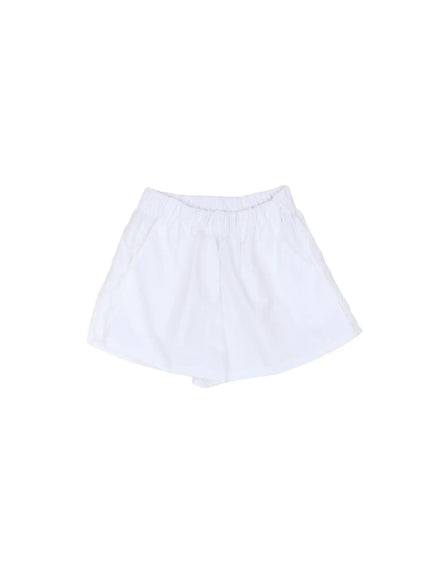 lace-detail-track-shorts-cu511 / White