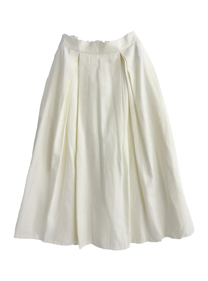 classic-pintuck-maxi-skirt-co530 / White