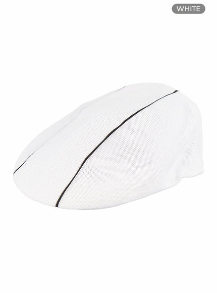 stripe-mesh-cap-cl401 / White