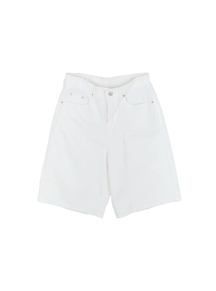 wide-leg-bermuda-shorts-cg501 / White