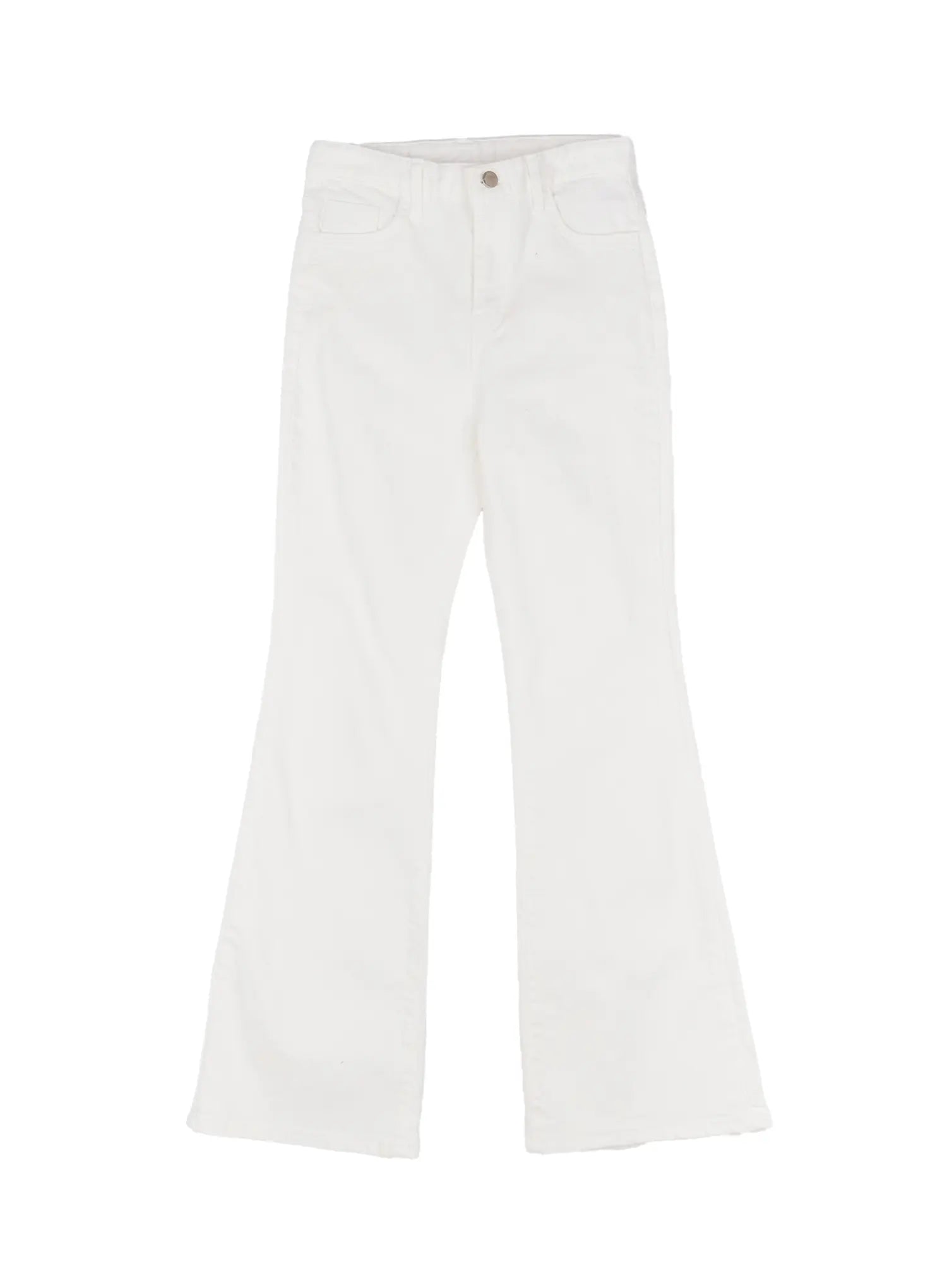 Casual Flare Cotton Pants CG521 in White, size 1XL
