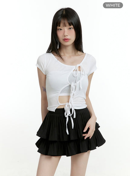 strap-cut-out-crop-top-cl426 / White