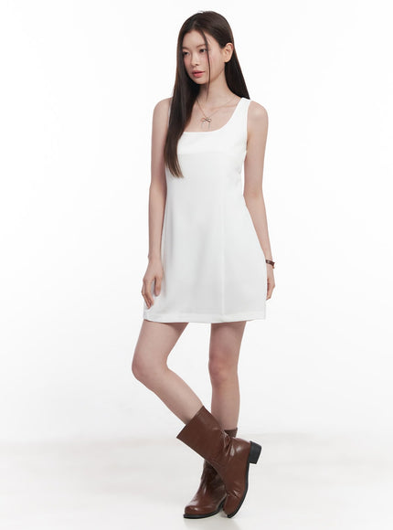 essential-comfort-sleeveless-mini-dress-cy515 / White