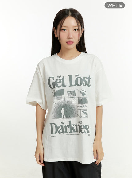 round-neck-graphic-tee-cl401 / White