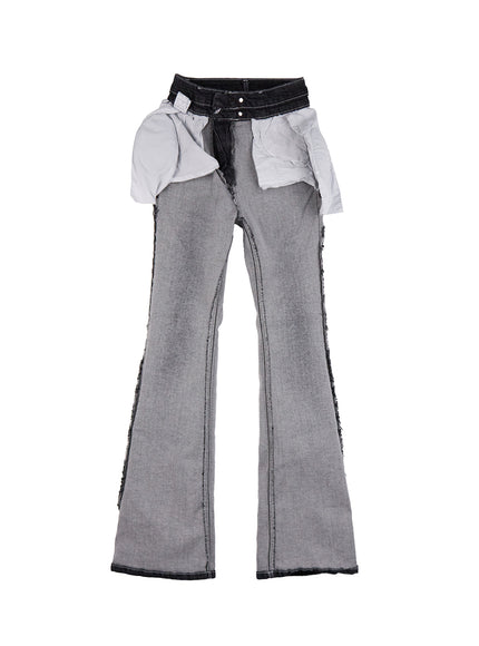 Gigi Two-Button Slim Bootcut Jeans CG421