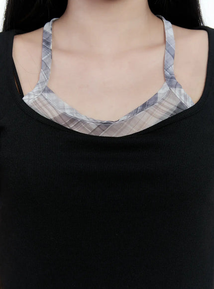 layered-plaid-halter-top-cg501