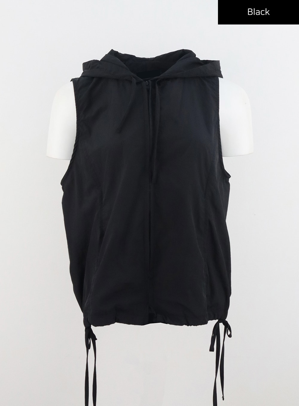 Black zip up online vest