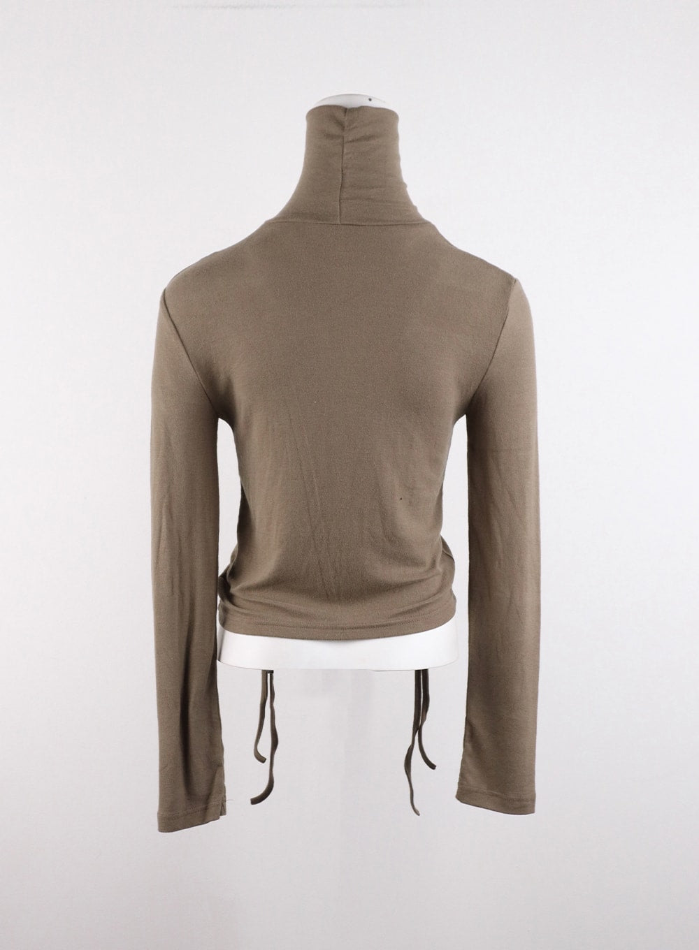 Turtle Neck Shirring Crop Top CD308