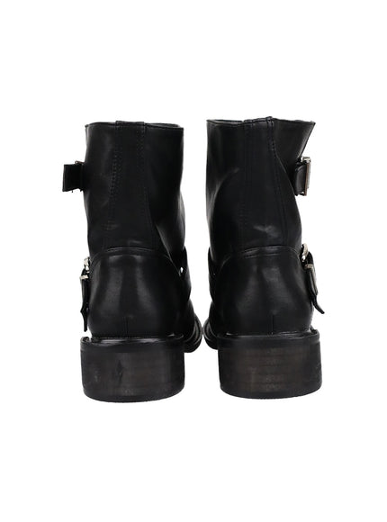 faux-leather-buckle-boots-cm427