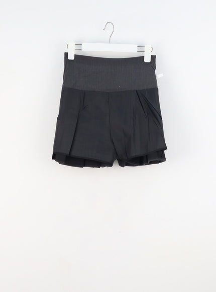 Simple Pleated Mini Skirt CY309