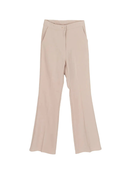 slim-fit-bootcut-trousers-cm531 / Beige