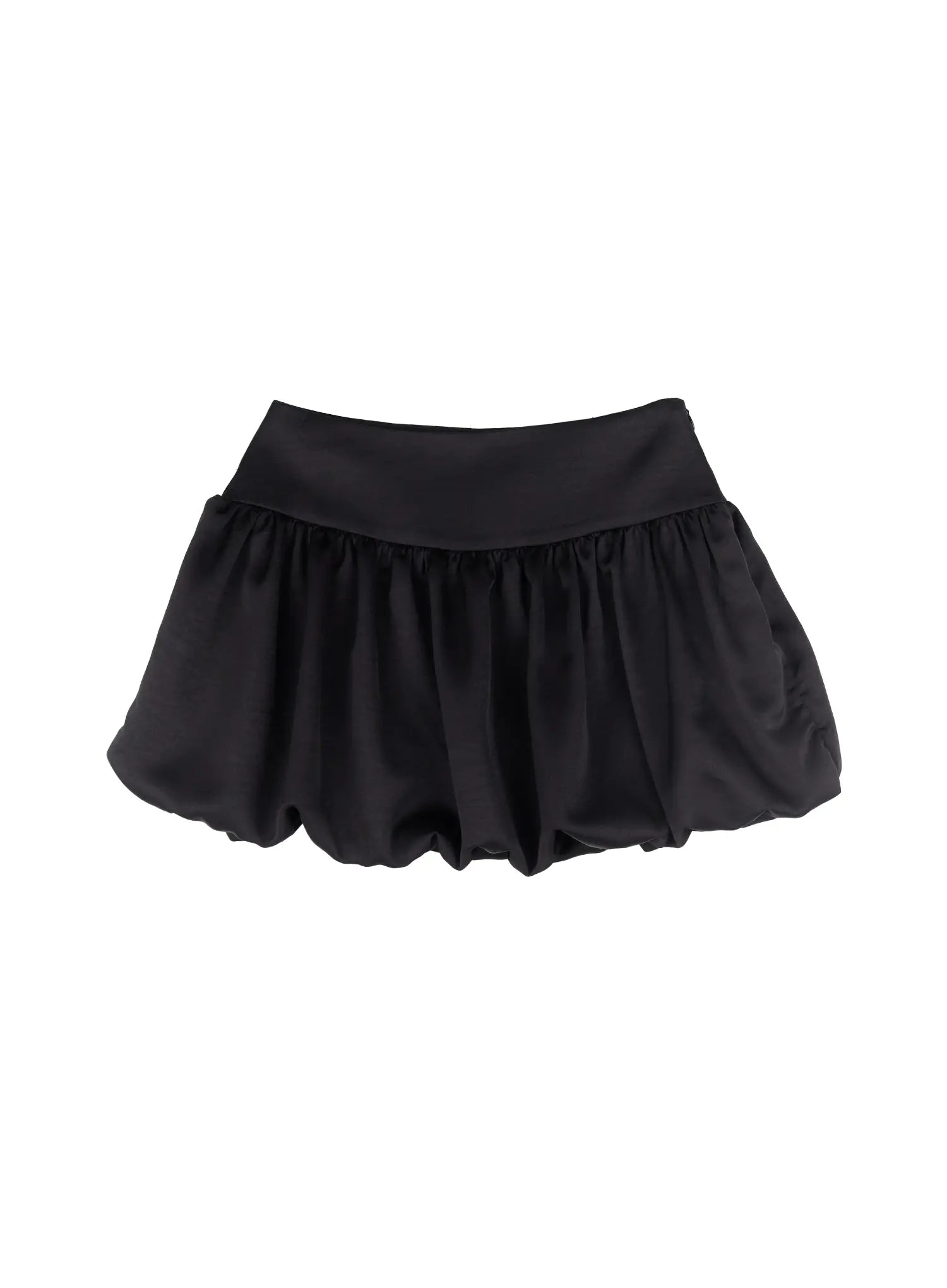 bubble-hem-mini-skirt-cj530 / Black