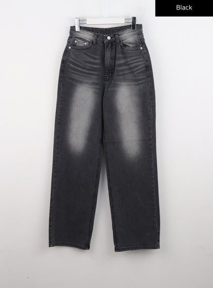 straight-fit-jeans-cn324 / Black