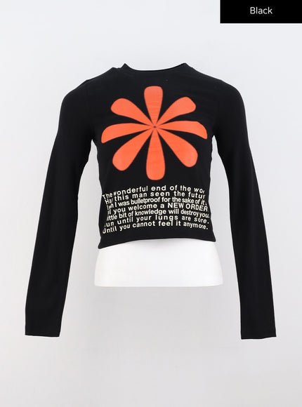 graphic-slim-fit-cotton-t-shirt-co319 / Black