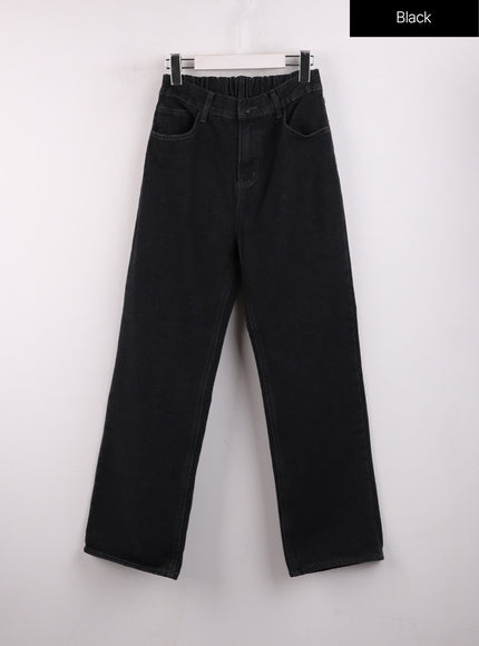 low-rise-straight-leg-jeans-oj426 / Black