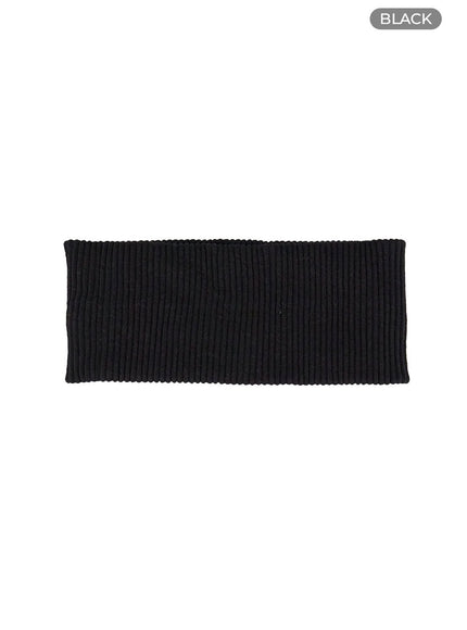 cotton-knitted-headband-oo401 / Black