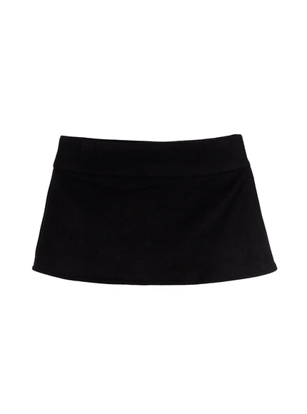 low-rise-mini-skirt-cn513 / Black