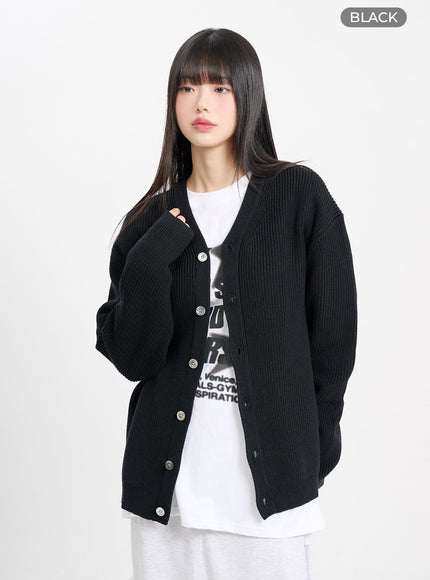 oversized-knit-cardigan-cm415 / Black