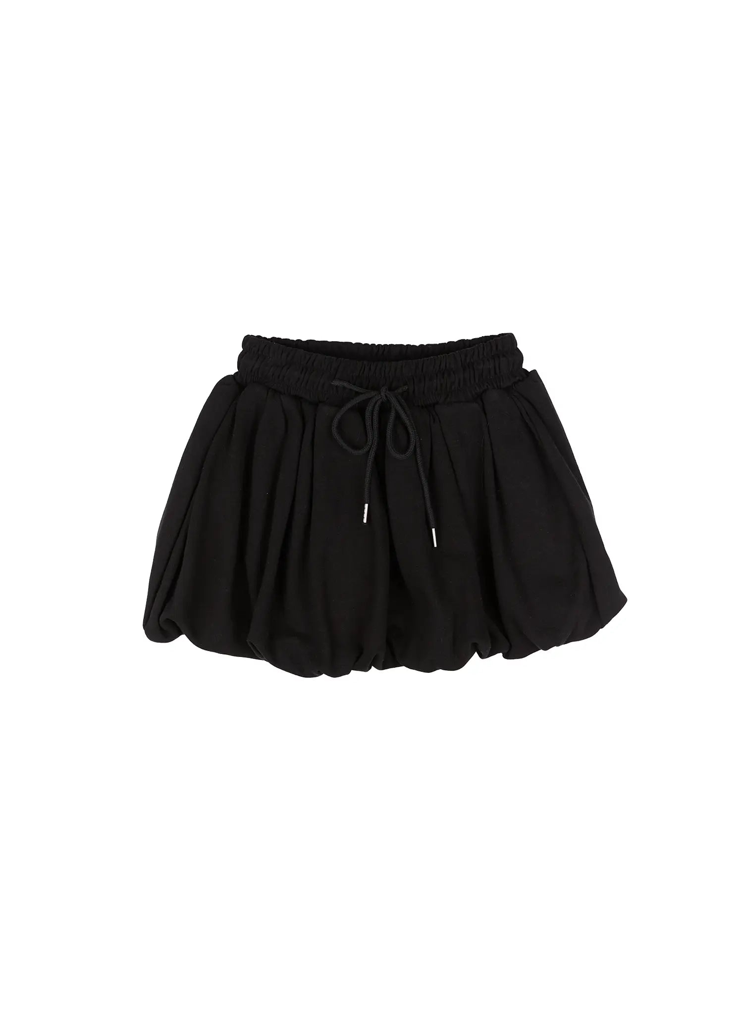 adjustable-balloon-mini-skirt-cu526 / Black