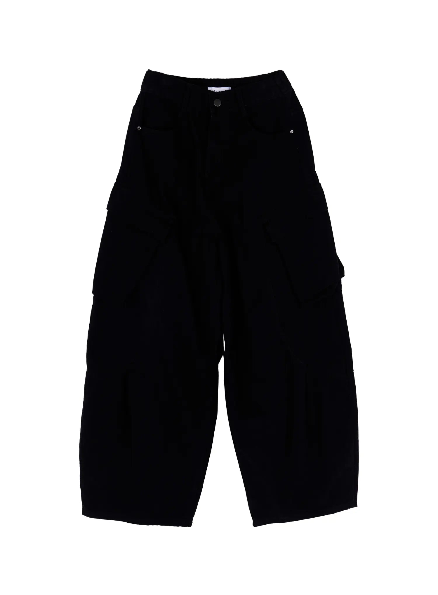 casual-wide-leg-cargo-pants-cy508 / Black