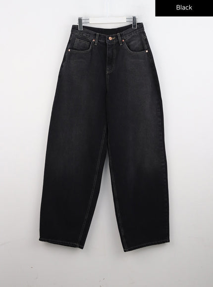 wide-fit-washed-jeans-cn324 / Black