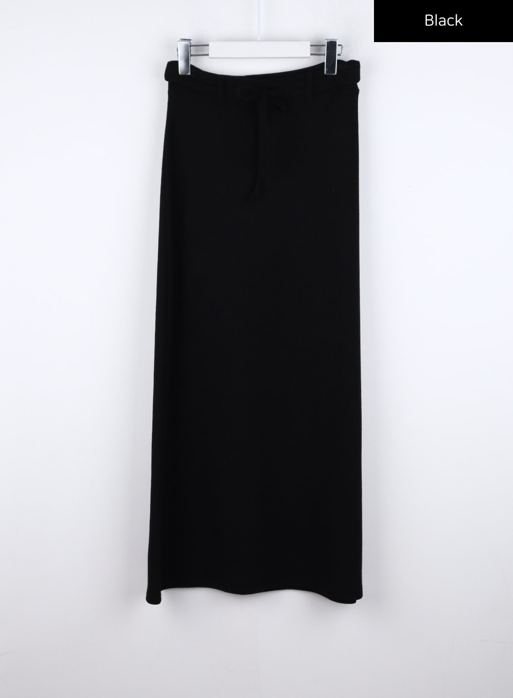 solid-maxi-sweat-skirt-co323 / Black