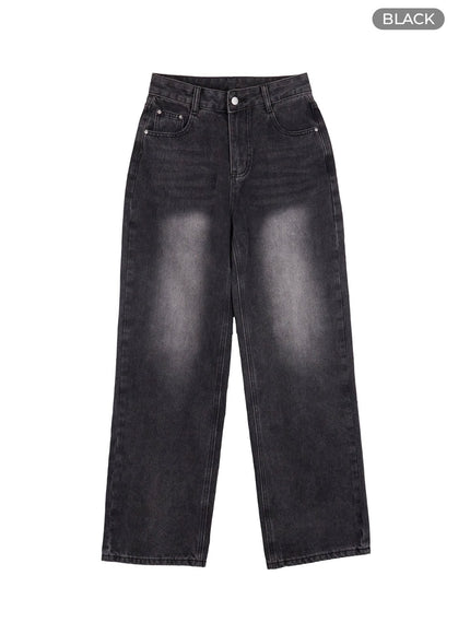 sassy-dark-denim-wide-leg-jeans-oo401 / Black