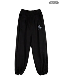 cotton-wide-fit-sweatpants-cu421 / Black