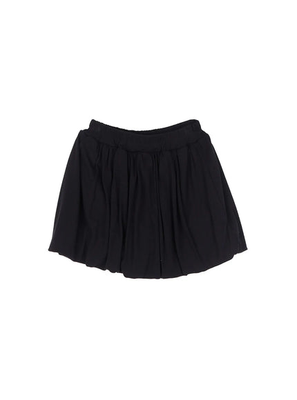 comfy-gray-pleated-skirt-cl516 / Black