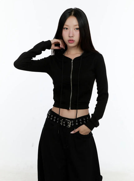 casual-ribbed-crop-hoodie-cs504/ Black