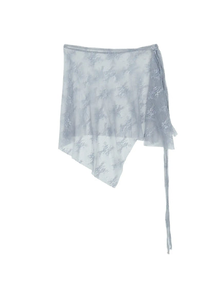 lace-sheer-midi-wrap-skirt-cf510 / Blue