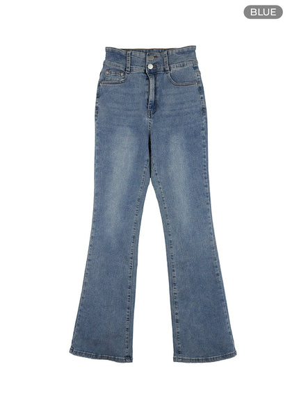 pamela-belt-bootcut-jeans-og407 / Blue