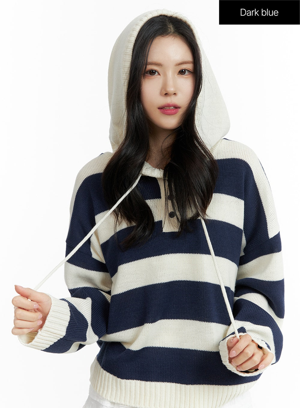 Striped cheap hooded sweater