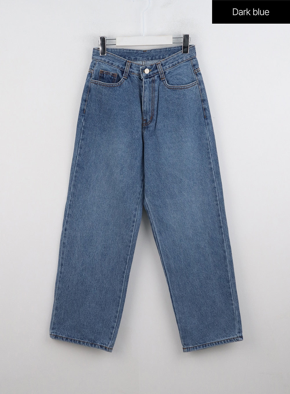 Light Washed Straight Jeans ON329 in Dark blue, size 2XL